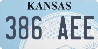 KS license plate 386AEE