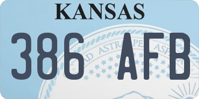 KS license plate 386AFB