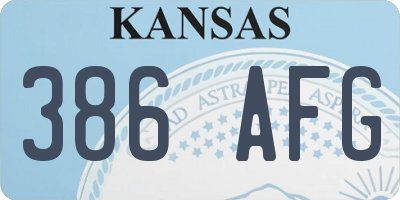KS license plate 386AFG