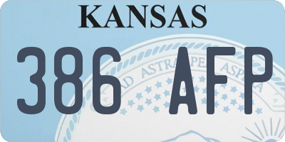 KS license plate 386AFP