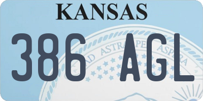 KS license plate 386AGL