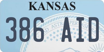 KS license plate 386AID
