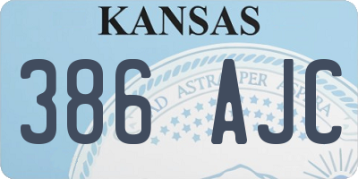 KS license plate 386AJC