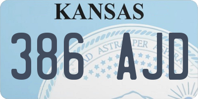 KS license plate 386AJD