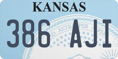 KS license plate 386AJI