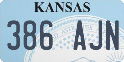 KS license plate 386AJN