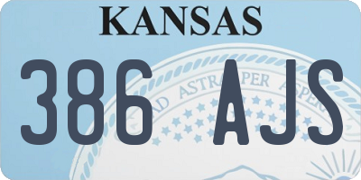 KS license plate 386AJS