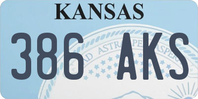 KS license plate 386AKS