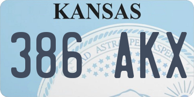 KS license plate 386AKX