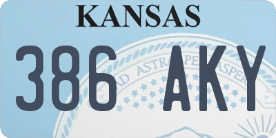 KS license plate 386AKY