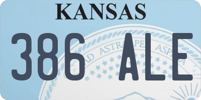 KS license plate 386ALE