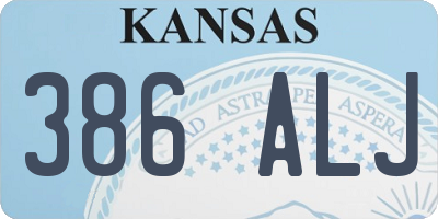 KS license plate 386ALJ