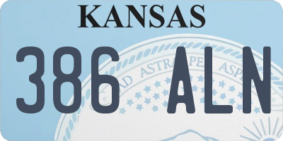 KS license plate 386ALN