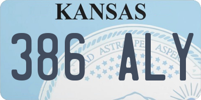 KS license plate 386ALY