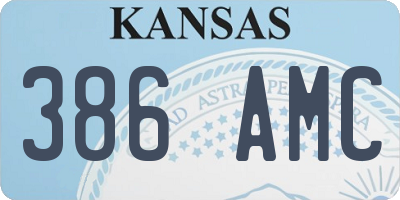 KS license plate 386AMC