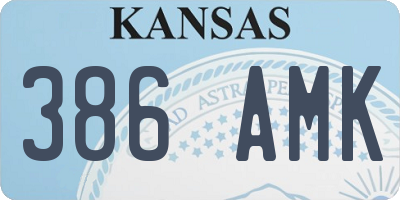KS license plate 386AMK