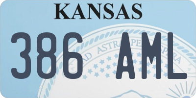 KS license plate 386AML