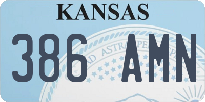 KS license plate 386AMN