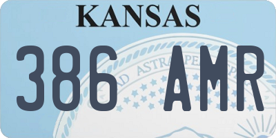 KS license plate 386AMR