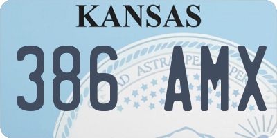 KS license plate 386AMX
