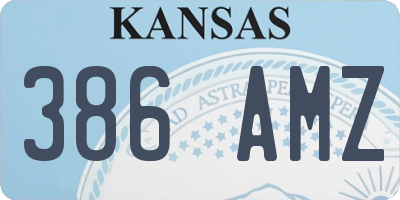 KS license plate 386AMZ