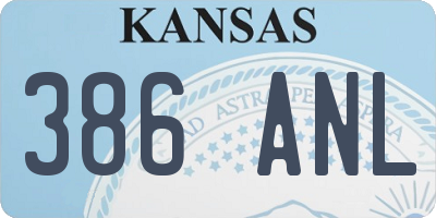 KS license plate 386ANL