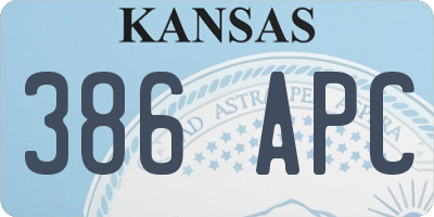 KS license plate 386APC
