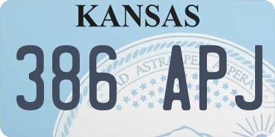 KS license plate 386APJ