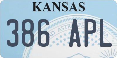 KS license plate 386APL