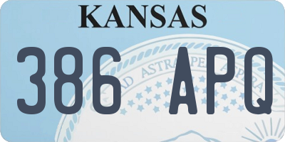 KS license plate 386APQ