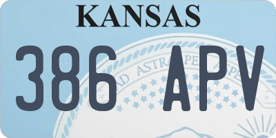 KS license plate 386APV