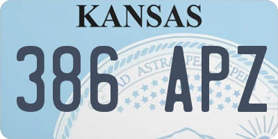 KS license plate 386APZ