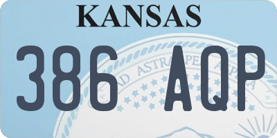 KS license plate 386AQP