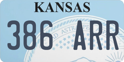 KS license plate 386ARR