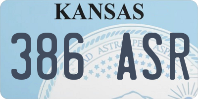 KS license plate 386ASR