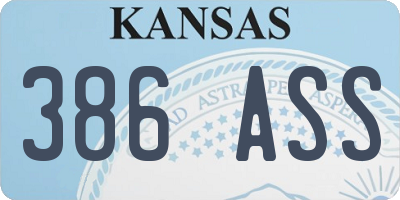 KS license plate 386ASS
