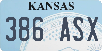 KS license plate 386ASX
