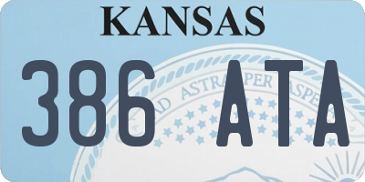 KS license plate 386ATA
