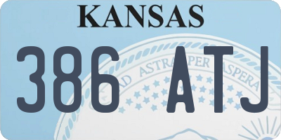 KS license plate 386ATJ