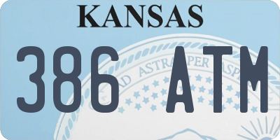KS license plate 386ATM