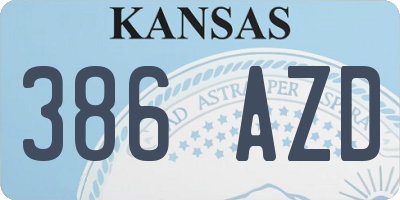 KS license plate 386AZD