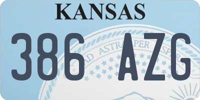 KS license plate 386AZG