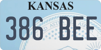 KS license plate 386BEE