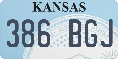 KS license plate 386BGJ