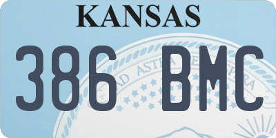 KS license plate 386BMC