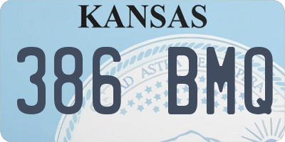 KS license plate 386BMQ