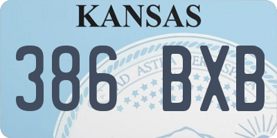 KS license plate 386BXB