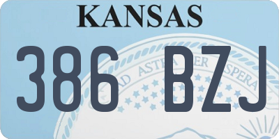 KS license plate 386BZJ