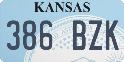 KS license plate 386BZK