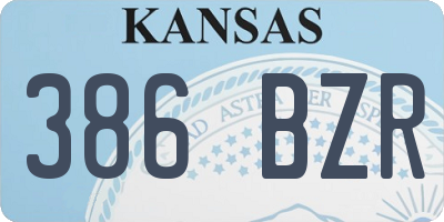 KS license plate 386BZR